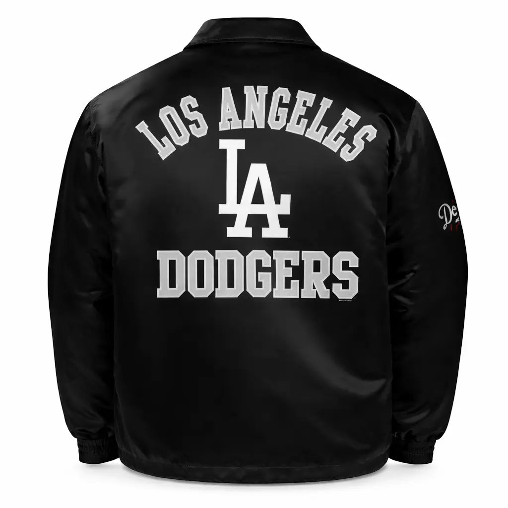Duazan LA Dodgers Dugout Jacket – Premium Satin Coaches Style Outerwear