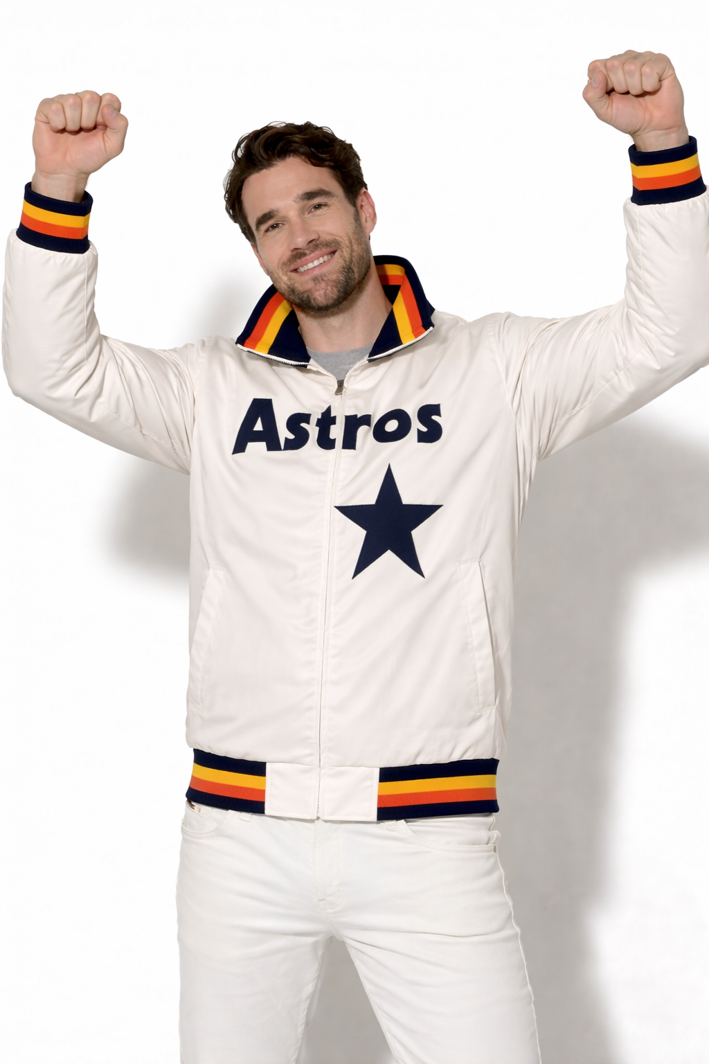 DUAZAN Astros Satin Jacket – Premium Retro Baseball Style Satin Bomber Jacket