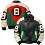 Duazan 8 Ball Leather Vintage Jacket for Men & Women Duazan