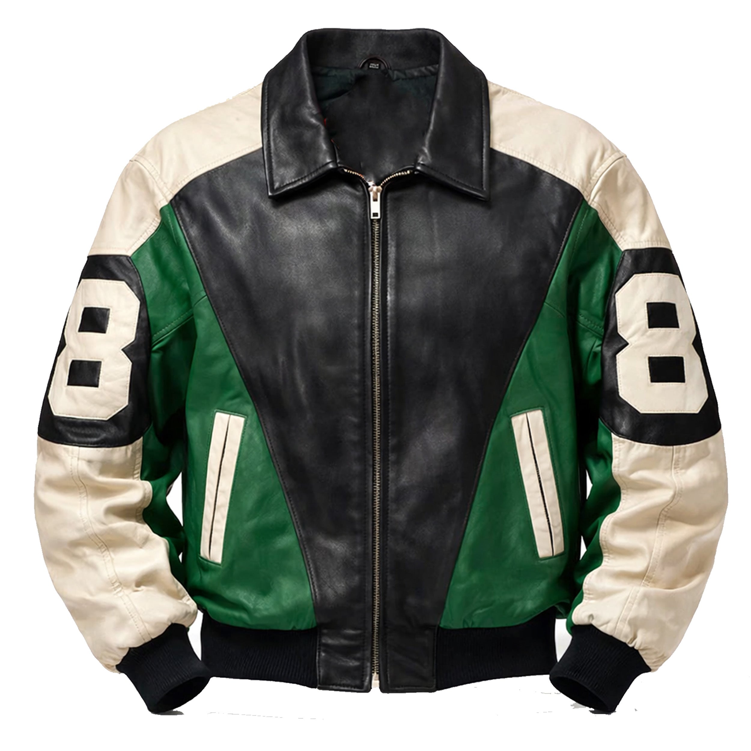 Duazan 8 Ball Leather Vintage Jacket for Men & Women Duazan