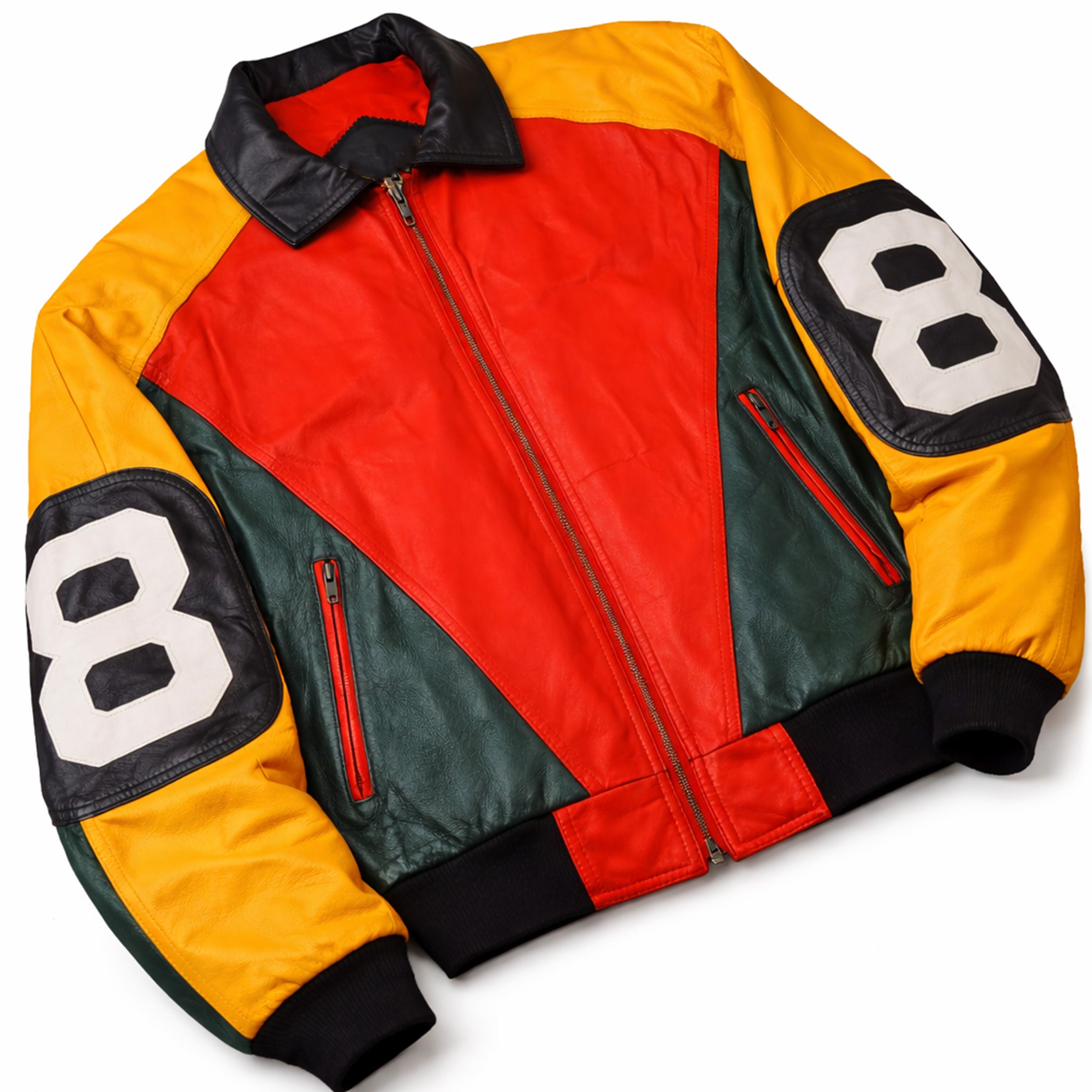 Duazan 8 Ball Leather Vintage Jacket for Men & Women Duazan