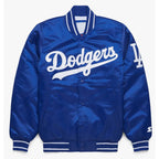 Dodgers Los Angeles Varsity Bomber Jacket – Premium Satin Blue Dodgers Jacket Duazan