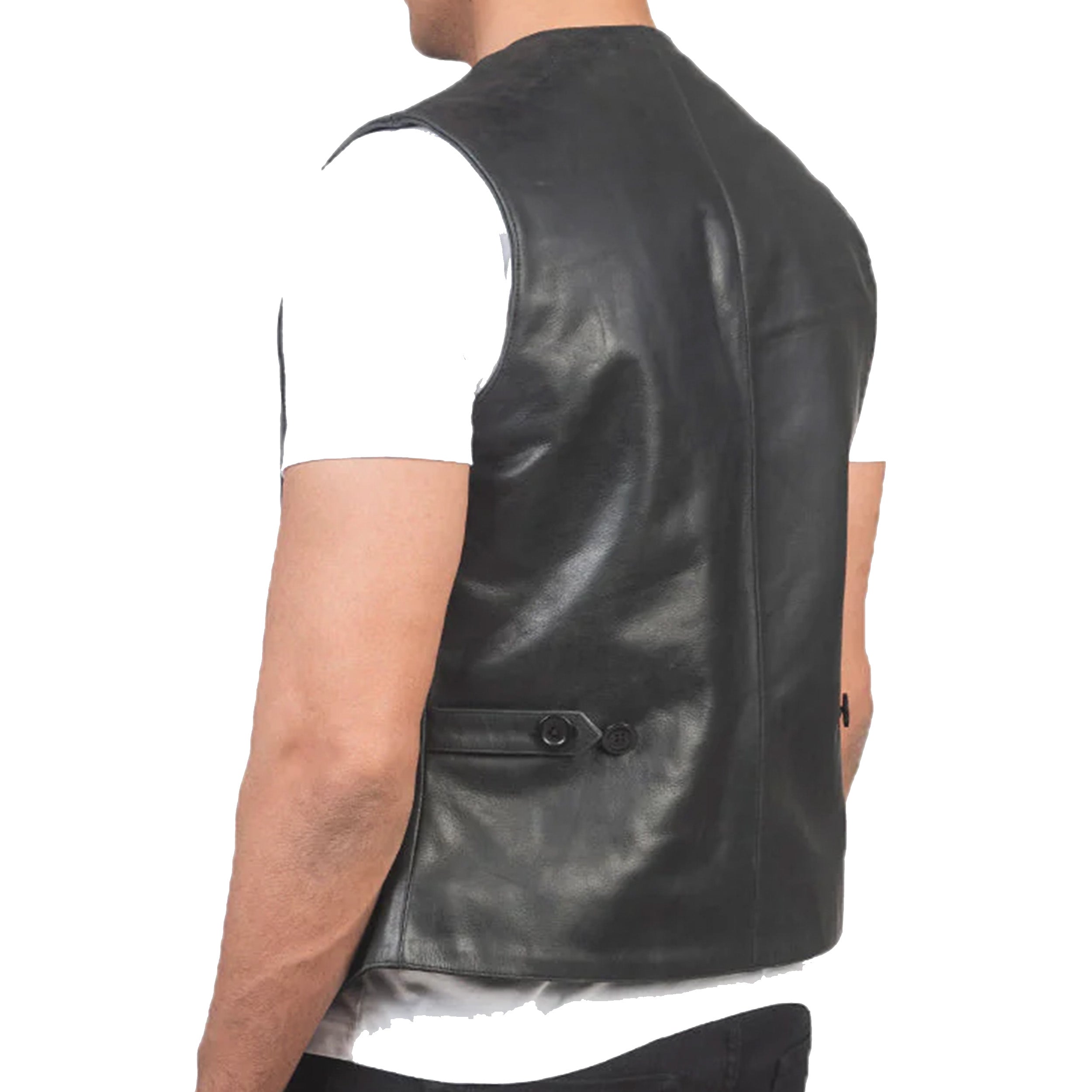 Auden Brown & Black Vest for Men | Duazan Leather Vest Duazan