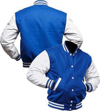Blue varsity jacket