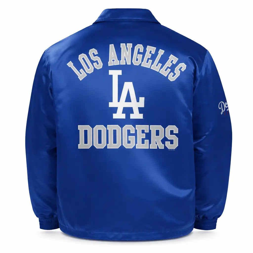 Duazan LA Dodgers Dugout Jacket – Premium Satin Coaches Style Outerwear