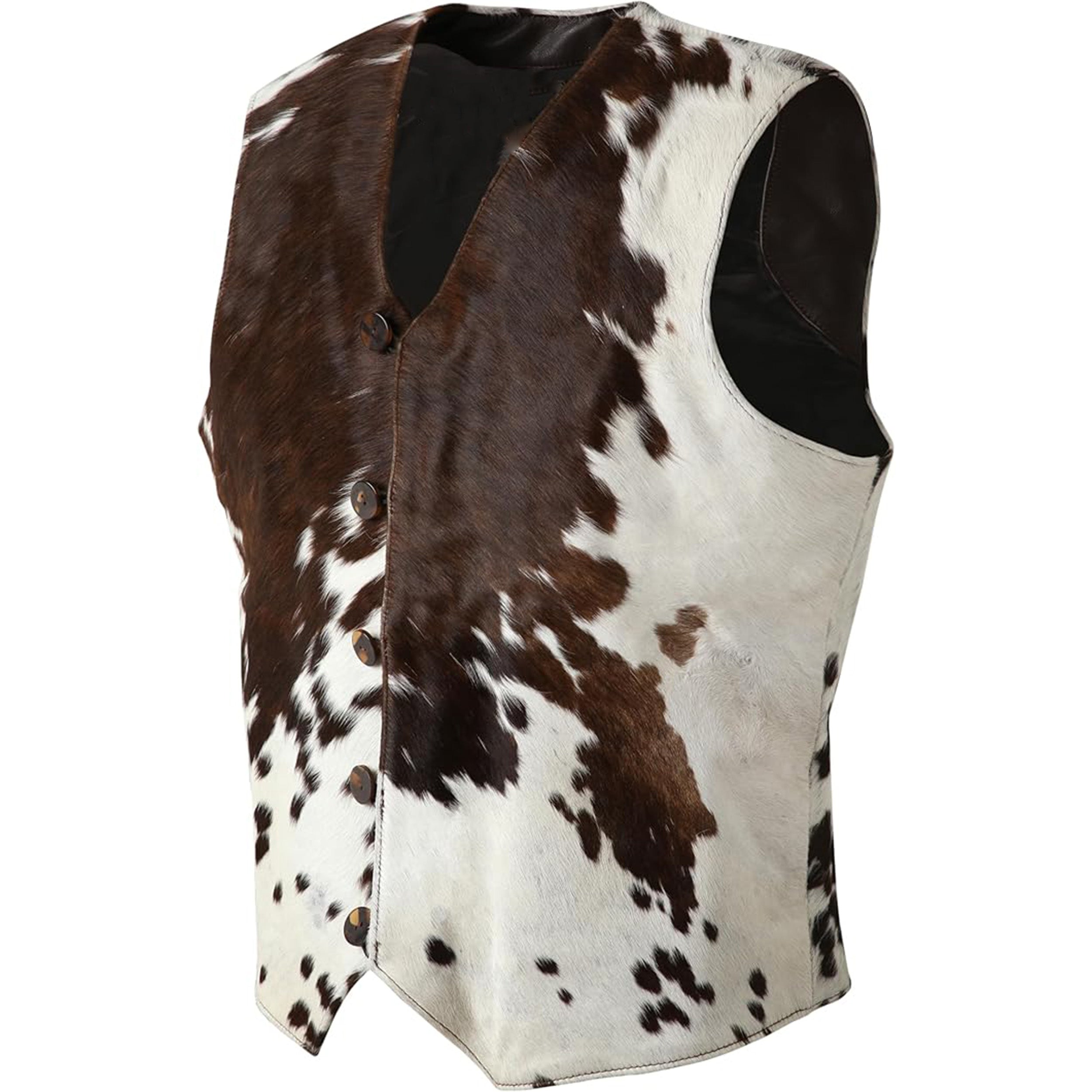 Duazan Genuine Cowhide Western Vest – Hair-On Leather Statement Piece Duazan