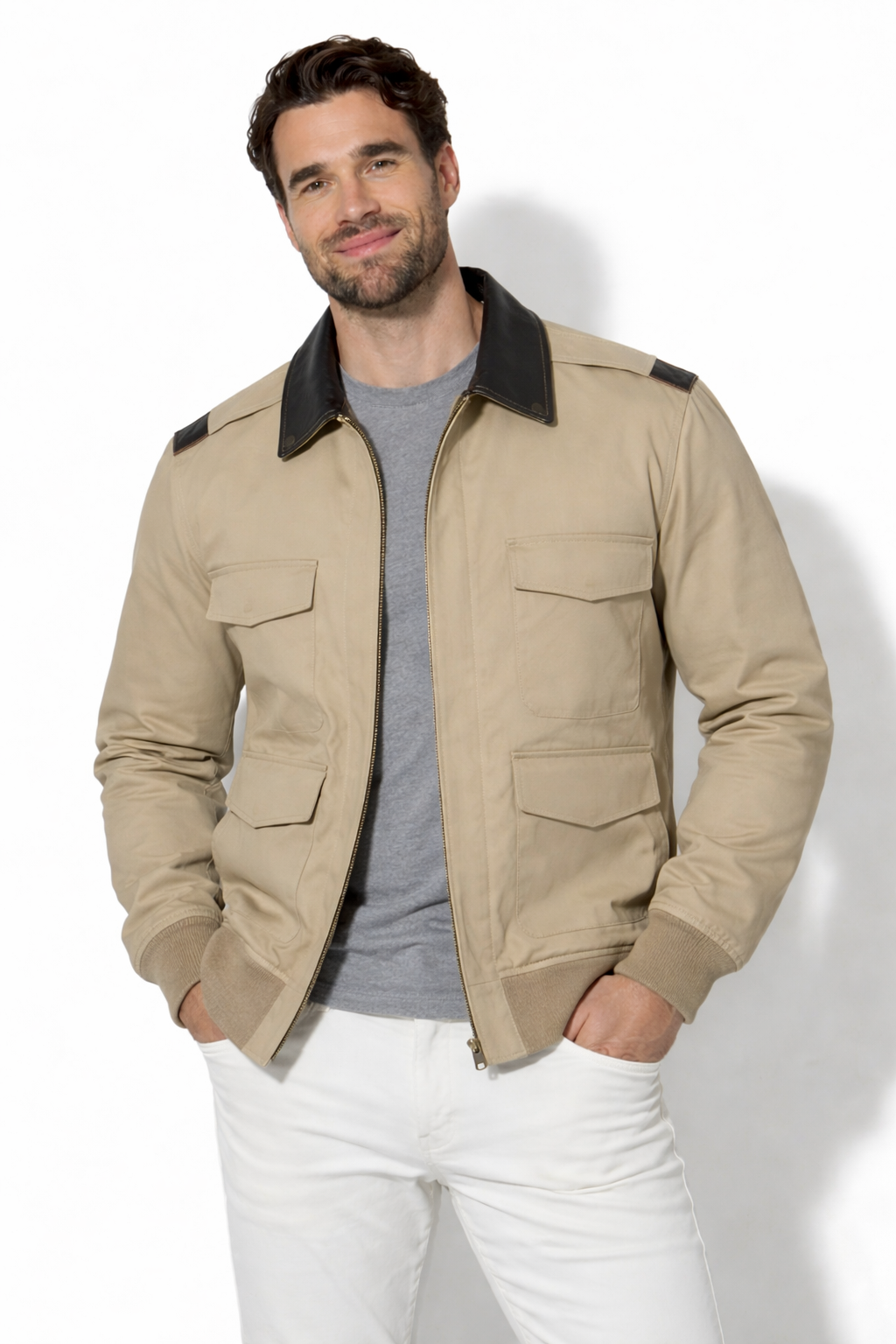 Duazan Men’s Premium Cotton Jacket – Classic Utility Style with Modern Edge