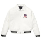 Men's Leather Avirex USA Varsity Bomber Jacket for Mens Duazan