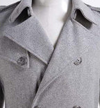 Edward Cullen Twilight Wool Coat: Vintage Grey Peacoat, Vampire Cosplay - Duazan