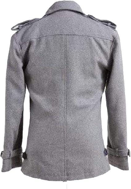 Edward Cullen Twilight Wool Coat: Vintage Grey Peacoat, Vampire Cosplay - Duazan