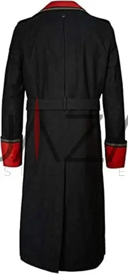 40k Warhammer Cotton Military Trench Coat: Red Trim, Sci-Fi Cosplay - Duazan
