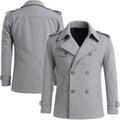 Edward Cullen Twilight Wool Coat: Vintage Grey Peacoat, Vampire Cosplay - Duazan