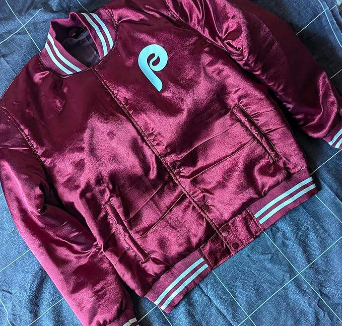 Philadelphia phillies Satin Outerwear Fans Team Jacket - Duazan