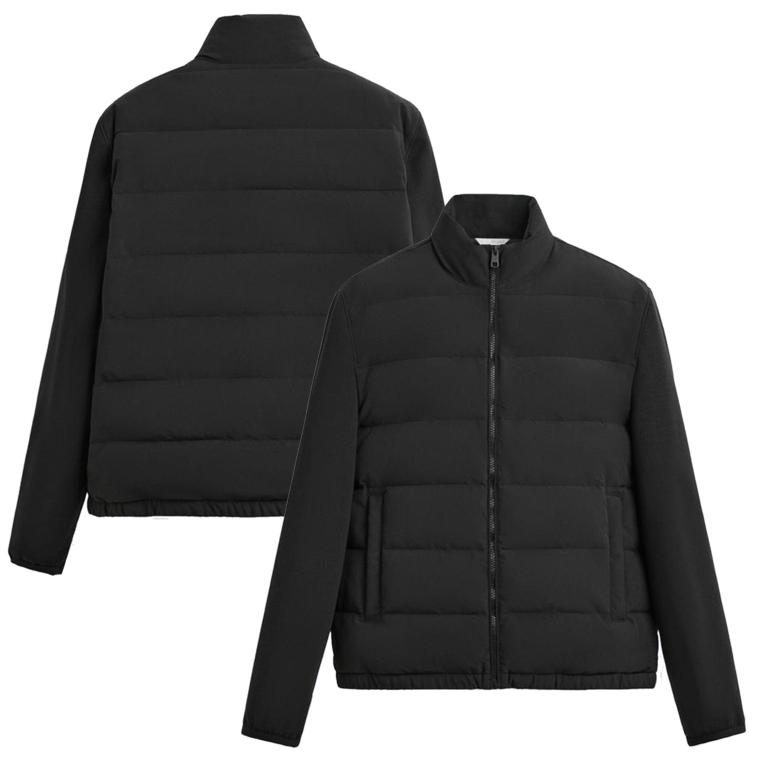 Men’s Black Puffer Jacket – Lightweight Warm Winter Jacket for men - Duazan
