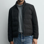 Men’s Black Puffer Jacket – Lightweight Warm Winter Jacket for men - Duazan