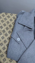 Edward Cullen Coat Twilight Wool Coat: Vintage Grey Peacoat, Vampire Cosplay