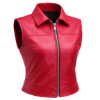 Terry Bogard Leather Vest – King of Fighters Inspired Red Star Vest for Mens & Womens Duazan
